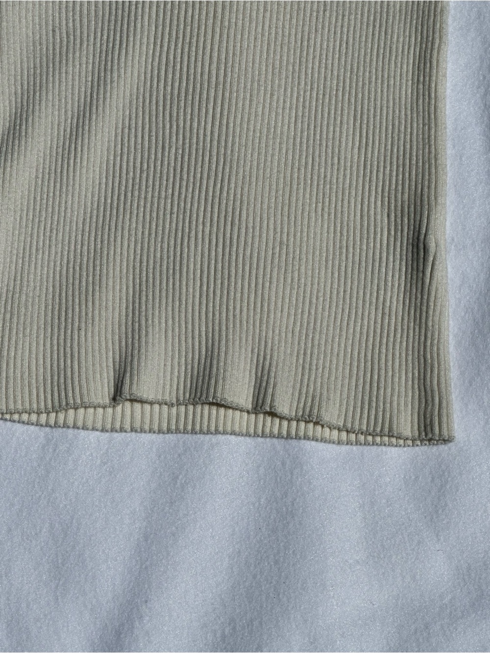 Banana Republic Cream Ribbed Turtleneck Sweater Top Short Sleeve Sz Lrg A9-073 - Picture 5 of 10